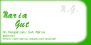 maria gut business card